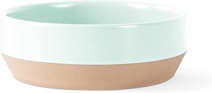 Fringe Studio Stoneware Pet Bowl, Medium, "Live Bark Love" (479005) Light Blue