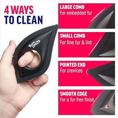 ChomChom Roller Detailer- Scraper for Pet Hair Remover and Lint - Great for CAR - Cat and Dog Hair Remover for Couch, Furniture, Carpet, Clothing and Bedding - Travel Multi-Surface Fur Removal Tool - Image 3