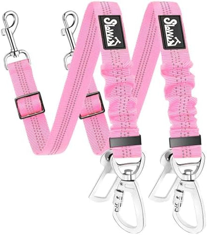 SlowTon Dog Seatbelt, 2 Pack Adjustable Heavy Duty Dog Safety Seat Belt by SlowTon