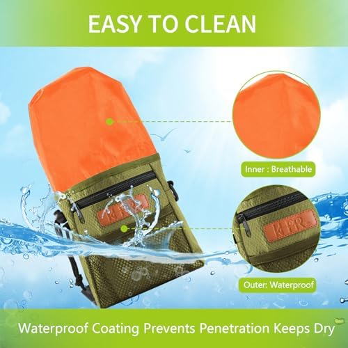Dog Treat Training Pouch with Built-in Poop Bag Dispenser, Army Green - Image 6