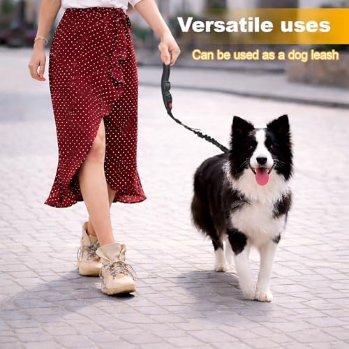 2-Pack Dog Car Seat Belt, 3-in-1 Headrest-Mounted Dog Seatbelt for Car, Adjustable Nylon Pet Safety Leash with Elastic Buffer & Reflective Stitching, Durable Car Harness for Dogs Fits Most Vehicles - Image 7