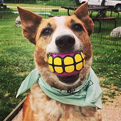 Dog Balls Toys Squeaky Fetch - Rubber Funny Ball Gifts for Large Medium Dogs (Variety Pack) - Image 4