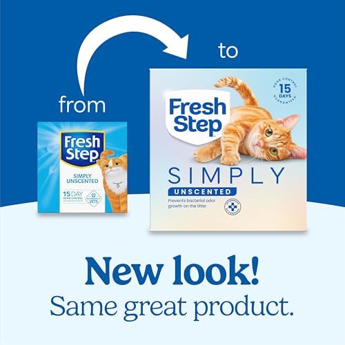Fresh Step Simply Unscented Multi Cat Clumping Cat Litter, Low Dust, Odor Control with Activated Charcoal Tech, Compatible in Automatic Litter Boxes, 14 lb. - Image 2