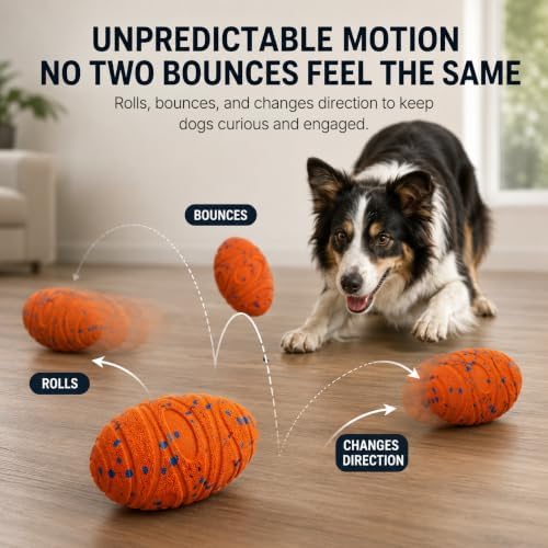 Interactive Dog Ball for Medium & Large Dogs, E-TPU Football Toy - Image 4