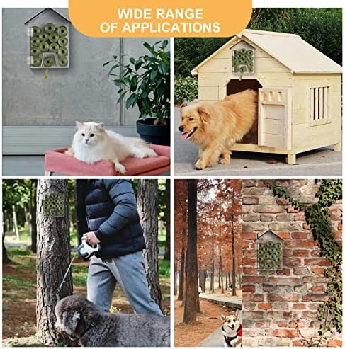 Dog Poop Bag Dispenser, Wall Mount Waterproof Outdoor or Indoor Cat Bag Dispenser Holder, Clear Acrylic Pet Waste Bag Storage Container Station for Home, Yard, Porch, Lawn, Fence (Frame House) - Image 6