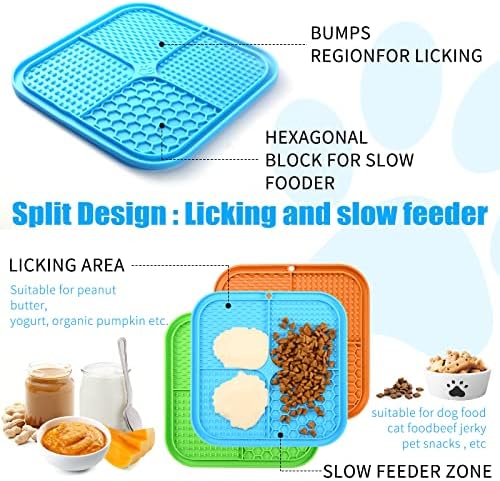 Honomastry Lick Mat for Dogs, Premium Lick Pad with Suction Cups for Dog Anxiety Relief, Slow Feeder Dog Bowls, Bathing, Grooming and Training. - Image 3