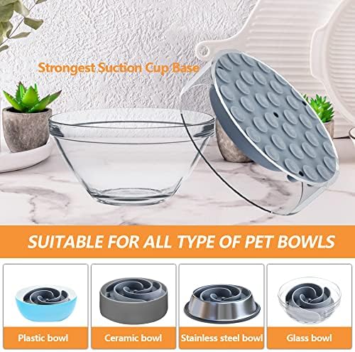 Slow Feeder Dog Bowls Insert, Animire Soft Silicone Slow Eating Dog Food Bowl for Small, Medium and Large Dogs, Compatible with Regular and Elevated Bowls - Image 6