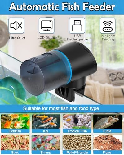 Automatic Fish Feeder for Aquarium Easy Setup & 4 Timers Blue - Image 2