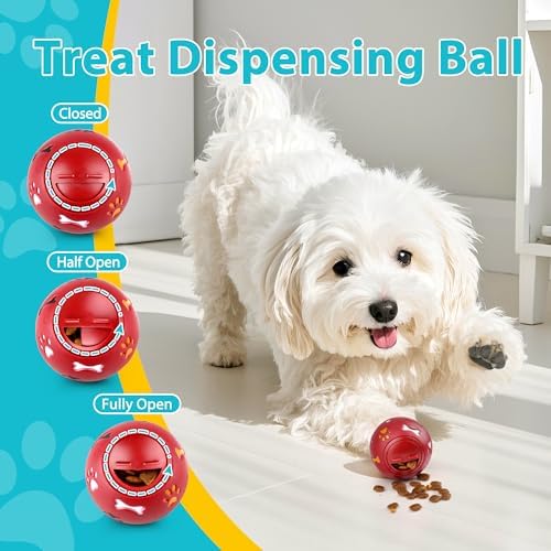PrimePets Dog Puzzle Toy 4 Pack, Interactive Treat Dispensing Dog Toys, Slow Feeder Ball for Small Dogs and Puppies, Enrichement Toy Balls for Teething, Fetching and Playing - Image 4