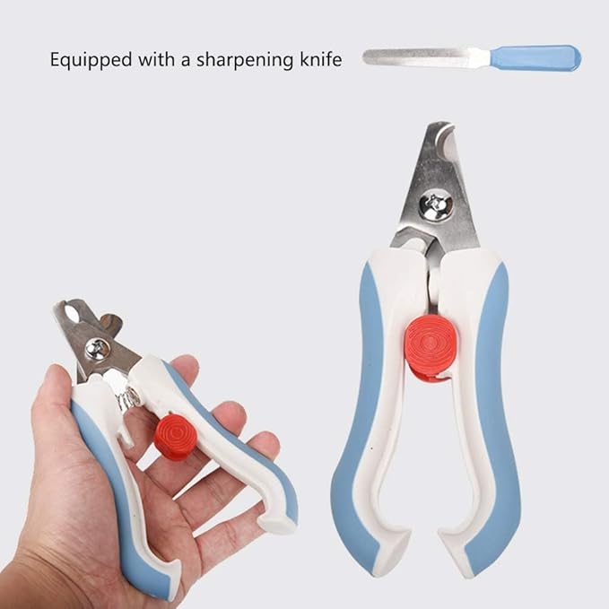 OMEM Bird Nail Clippers with Grinding Nail Scissors Tool Pet Parrot Claw Care (Blue,L)