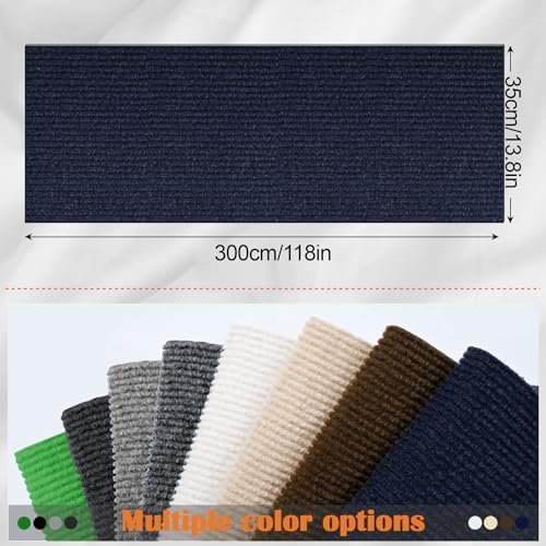 Cat Scratch Furniture Protector - 118" x 13.8" Trimmable Self-Adhesive Cats Claws Scratch Pads, DIY Cat Climbing Couch Protector for Scratch Post Cat Tree Replacement Indoor (Dark Blue) - Image 2