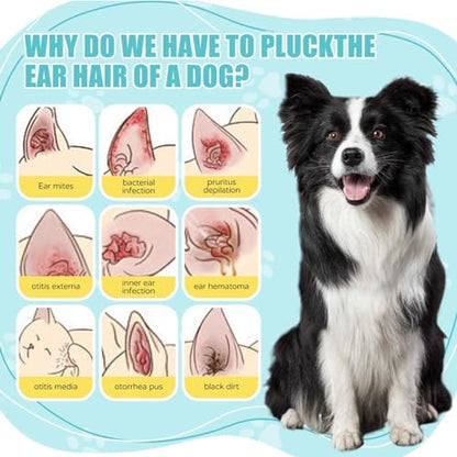 Dog Ear Powder for Hair Removal & Ear Plucking, Professional Ear Powder for Dogs Grooming, Helps Remove Excess Ear Hair Easily, Improves Grip for Safe Dog Ear Care and Maintenance - Image 3