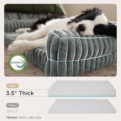 Bedsure ComfyFleece™ Memory Foam Orthopedic Dog Beds Large Sized Dog 35" - Image 3