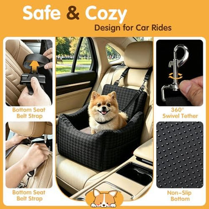 Topmart Dog Car Seat for Small Medium Dogs Under 35lbs, Cozy Pet Seat - Image 5