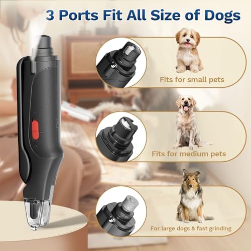 2 in 1 Dog Nail Clippers & Cat Nail Clippers Trimmers for Large Medium Small Dogs Cats Claw Trimmer Quick Sensor and Safety Guard USB Rechargeable Dogs Nail Trimmer with Catcher & 2 LED Lights - Image 5