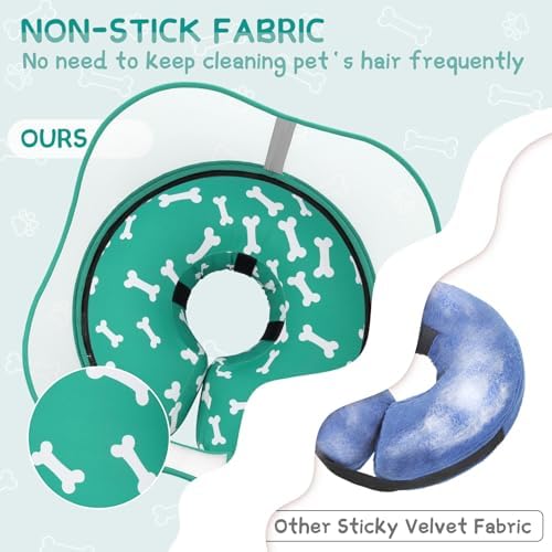 Supet Raised Inflatable Dog Cone Collar to Stop Licking, Soft Dog Cone Alternative After Surgery, Pet Neck Donut Collar for Small Medium Large Dogs - Image 4
