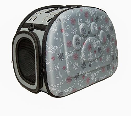 PetLike Airline Approved Pet Carrier Soft Sided Collapsible Travel Bag for Cats & Small Dogs (Grey, Smooth) by PetsLikePetLike