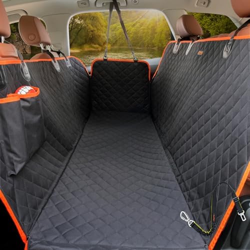 Dog Car Seat Covers 100% Waterproof, Dog Seat Cover with Side Flaps from Scratching, Pet Seat Cover for Back Seat of Car/SUV/Truck Machine Washable… by iBuddy