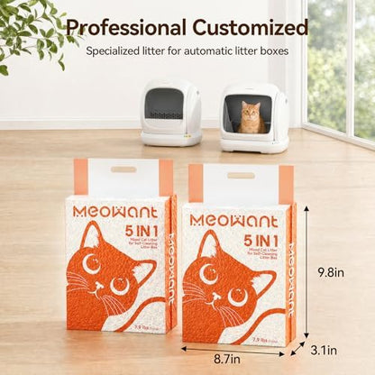 Meowant Mixed Cat Litter Fast Clumping, 5-in-1 Bentonite Tofu Cat Litter - Image 7