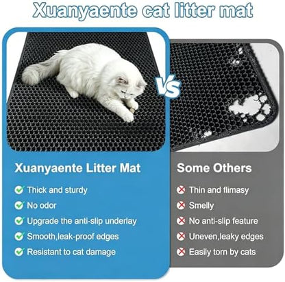 Cat Litter Mat Litter Box Mat 24 X 18 Inches Black - Image 4
