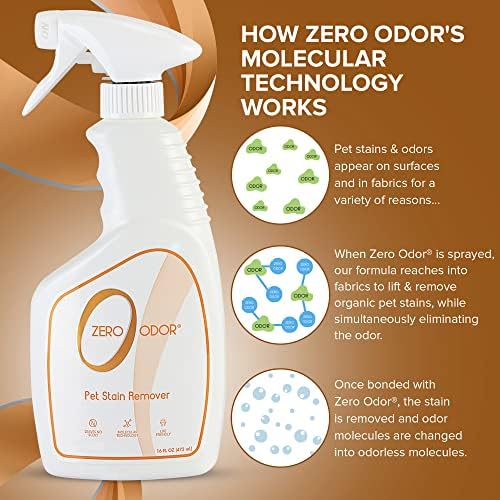 Zero Odor Pet Stain Remover & Odor Eliminator Spray for Carpet, 16 oz - Image 4