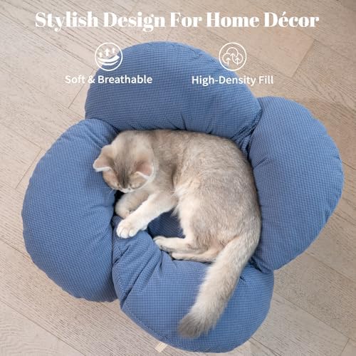 CHEERHOME PETS Elevated Cat Bed for Indoor Cats Couch Sofa Flower - Image 3