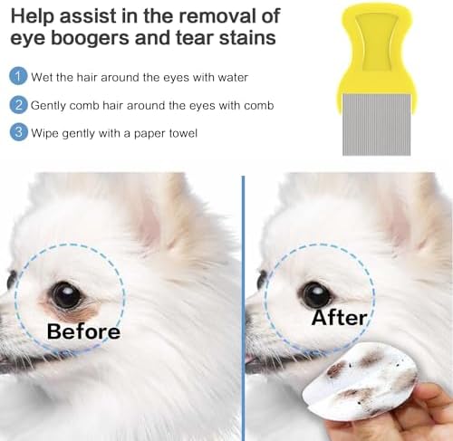 Pet Grooming Brush Kit, 4Pack Dog Bath Brushes Flea Comb Set for Cat - Image 6