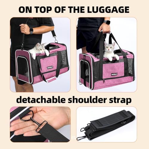 Cat Carrier Soft-Sided Travel Bag for Medium to Large Cat Over 15lbs - Image 5