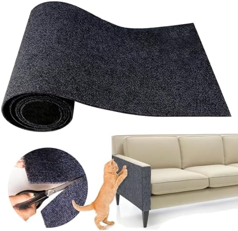 Cat Scratching Climbing Carpet Mat, Self-Adhesive Couch Furniture Protector by SREBAY