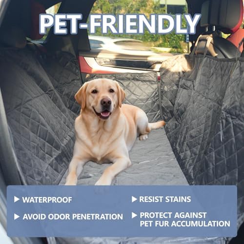 Dog Car Seat Cover for Back Seat, Waterproof Auto Backseat Hammock for Small & Large Dogs,Washable Rear Seat Pet Cover Protector Accessories for Cars, Trucks, SUVs - Image 3