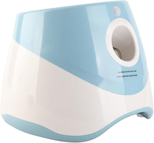 FILFEEL Automatic Dog Thrower Pet Interactive with 3 Soft Balls for Indoor and Outdoor Fun for Small Dogs (Lightblue)