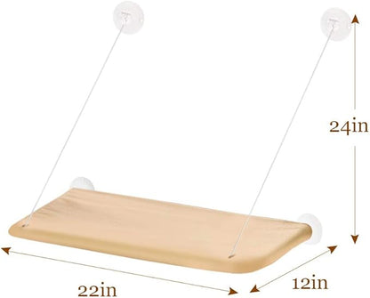 Cat Window Perch, Hammock Seat Bed - Space Saving Design, 360 Sunbath, Holds Up to 50lbs for Any Size