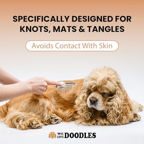 We Love Doodles Dog Dematting Brush & Rake, Hair Brush for Dogs, Made in the USA & Detangler Spray - Stainless Steel Blades, No Pulling, All Hair Types, Promotes Circulation, All Breeds, Ages - Image 5