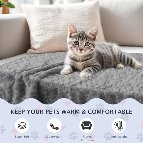 BVAGSS 6 Pack Small Dog Blanket, Super Soft Warm Pet Cover Blankets, Wheat Ears Print Puppy Fleece Flannel Blanket for Small Medium Dogs and Cats MW003 - Image 6