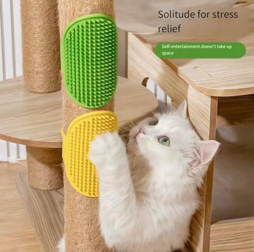 Silicone Pet Grooming Brush for Dogs & Cats – Soft Bath Brush, Gentle Deshedding & Massage Tool, Adjustable Hand Strap, Use Wet or Dry for Short & Long Hair Pets (Yellow) - Image 6