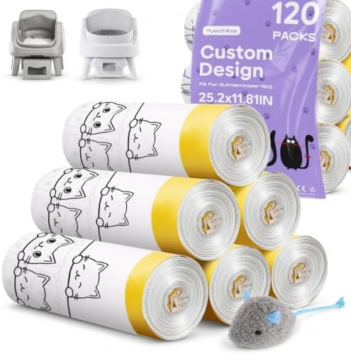 120 Count Cat Litter Box Bags for Petpivot Autoscooper 11/12 by PuechAxe