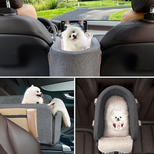 Center Console Dog Car Seat for Dogs to 18lbs,Fits Cars,Trucks - Image 5