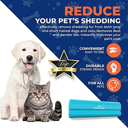 EquiGroomer 5-Inch Undercoat Deshedding Brush for Dogs & Cats, Turquoise - Image 5