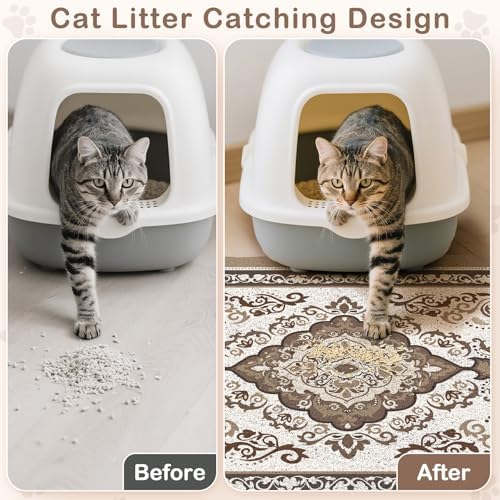 Unicorn Catcher 24"x15" Cat Litter Mat Non-Slip Washable Litter Box Mat - Image 2