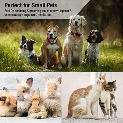 King Kanine Mini King Komb Pet Grooming Brush, Self Cleaning Deshedding | Multi-Use Tool for Cats & Kittens of All Life Stages | Mini Brush Pet for Grooming and Loose Hair | Perfect for Small Coats - Image 4