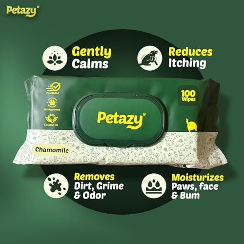 Petazy Pet Wipes for Dogs & Cats - Paws, Ears & Butt Cleaning, 200 Count - Image 2