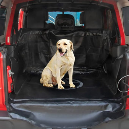 BESTAOO Dog Trunk Liner for Jeep - Heavy Duty Waterproof Oxford Cargo Protector for 2007-2025 Wrangler JK JL 4-Door, Nonslip Washable Pet Seat Cover & Anti-Scratch Liner (Star)