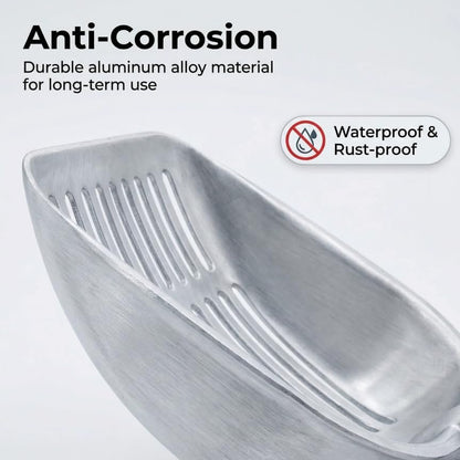 Heavy Duty Cat Litter Scoop with Holder - All Metal Cat Litter Scooper with Holder - Speed Sifter Litter Box Scooper Captures All Clumps - Aluminum Cats Litter Scooper - Image 3