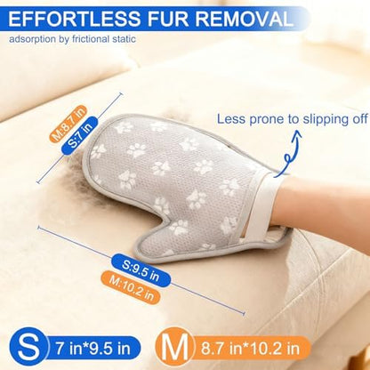 EXPAWLORER Pet Hair Removal Glove for Dogs & Cats, Washable Reusable Electrostatic Magic Brush Pet Hair Remover Glove, Upgraded Fur Removal Tool Grooming for Carpet Couch Sofa Clothing Car Seat, S - Image 4
