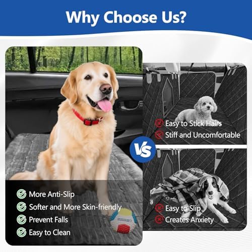 Thickened Dog Bed for Car Back Seat, Upgraded Bottom Non-Slip, Fits Hard Bottom car seat Cover for Dogs, Premium Dog Car Seat Cover - Image 6