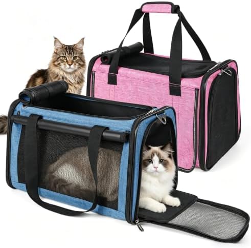 YUDODO 2 Packs 25 lbs Soft Sided Pet Carrier for Large Cat & Small Dog - Image 3
