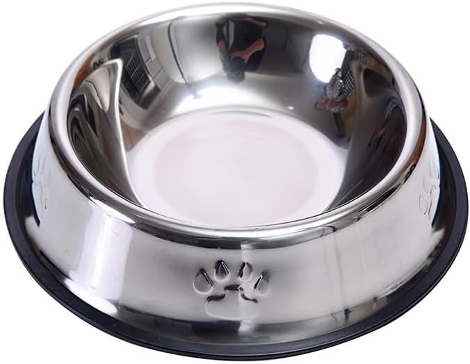 FAMILY'S BACKYARD Dog Bowls,Stainless Steel Dog and Cat Bowls, with a Diameter of 24CM at The Mouth and 30CM at The Bottom for Rust and Corrosion Prevention.