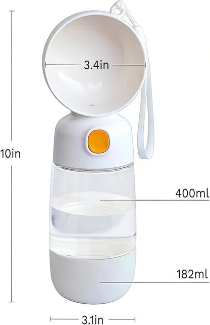 Dog Water Bottle with Food Storage Container & Water Dispenser Leak-Proof Portable Pet Puppy Essentials for Walking, Hiking, Travel