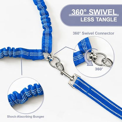 Double Dog Leash Padded Handle 360°Swivel No Tangle Dual Leash for Two Dogs - Image 3
