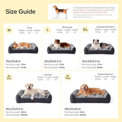 Bedsure SupportMax™ Extra Thick Orthopedic Dog Beds Large Sized Dog - Image 4